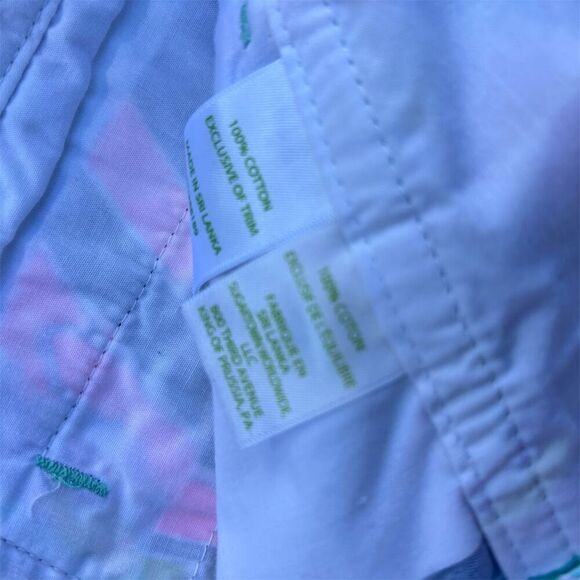 Lilly Pulitzer Callahan Chino Shorts Tropical Print Zip/Button Closure 0 - Picture 5 of 5